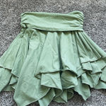 Current Mood  Asymmetrical Green Skirt Photo 0