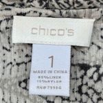 Chico's T7 Y2K VTG Linen Boho Batik Stamping Tribal Kimono Jacket Ruffle Photo 1