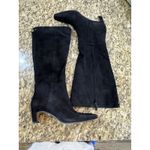 Sam Edelman Molly Black Suede Tall Knee High Kitten Heel Boots Size 6 M Display Photo 2