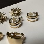 Lot Of 3 Clip On Earrings 2 Are Gold Tone 1 Is Two Tone Photo 3