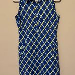 J. McLaughlin Athletic Polo Dress Size Medium Blue and Yellow Photo 0