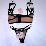 Agent Provocateur Black Pink Lorna Set Thong Size 2 Photo 1