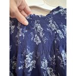 Ralph Lauren Polo Womens Blue Floral Smocked V Neck Long Sleeve Blouse XXL Photo 6