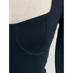 Abercrombie & Fitch Black Knit Bustier Top XS Long Sleeve Sweetheart Neck Y2K Photo 4