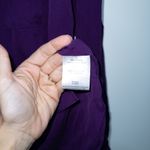 Theory Purple 100% Silk Zega Button Down Blouse Size Medium Photo 5