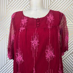Sundance Catalog Cora Embroidered Tunic Wineberry Pink Photo 2