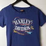 Harley Davidson Cocoa Beach Florida T Shirt Extra Small XS Womens Blue Graphic Photo 8