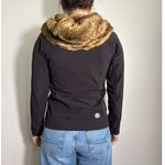 Marmot  Black Zip-Up Soft Shell Jacket Faux Fur Hood Size Small Photo 2
