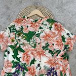 H&M  Women’s Tropical Resort Relaxed Multicolor Shortsleeve Tunic Top Dress XL Photo 8