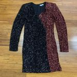 EXPRESS Edition  Womens Medium Dress Sequin Party Cocktail Long‎ Sleeve V-Neck Photo 0