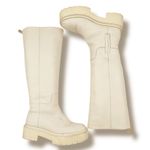 Sam Edelman  Larina Boot Ivory Cream Leather Tall Lug Sole Boots Women’s Size 7.5 Photo 6