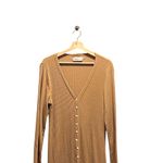 Abercrombie & Fitch Button Down Maxi Cardigan Camel Size XL Neutral Minimalist Photo 4