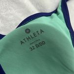 Athleta Women’s Bikini Top Size 32D or 32DD Blue Halter Tie Neck Underwire Photo 7