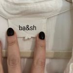 Ba&sh  White Button Down Lady Shirt Classic Workwear Career Top Size Large Photo 2