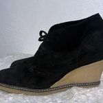 J.Crew Black Suede Macalister Wedge Ankle Boots Size 10 Photo 0