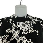 Adrianna Papell Black White Embellishments Long Sleeve Dress Bell Sleeves Sz 12 Photo 0
