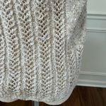 Vintage 70s British Vogue Slightly Cropped Vneck Sweater Beige XS Tan Photo 4