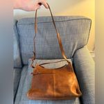 BORN Brown Leather Shoulder/Crossbody Saddle Bag can be worn shoulder or cross Photo 8