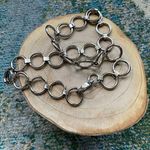 Silver ring chain waist belt, size small Photo 0