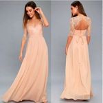Lulus  In a Fairy Tale Blush Pink Lace Maxi Dress Photo 1