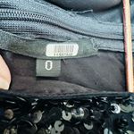 Parker  Black Sequin One Shoulder Long Sleeve Beaded Bodycon Mini Dress Size 0 Photo 8