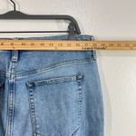 J.Crew Essential Straight Jeans Women's 33 Blue Re-Imagined Light Wash Raw Hem Photo 6