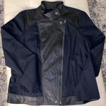 Lucky Brand  black jacket‎ with leather trim. Photo 4