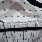 Lavender Brown  White Blue Stripe V Neck Kimono Sleeve Tunic Top Size M Photo 3