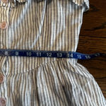 French Connection  Button Front Laich Striped RuffledTrim Midi Size Medium G0781 Photo 6