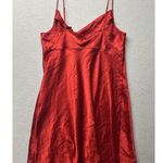 Victoria's Secret Vintage  Red Satin Mini Slip Dress Medium 90s Chemise Lingerie Photo 2