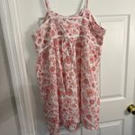 Laura Ashley  Vintage Red and White Floral Chemise with Lace Trim XL Photo 3