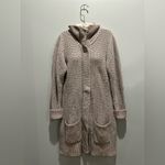 Merrell  Cable knit chunky long gray zippered button detail size Medium Cardigan Photo 11