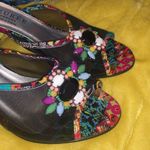 Azuree Cannes Size 5.5 Beaded Mesh Open Toe Chunk Heels Photo 2