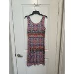 Spense Sleeveless Geometric Print Knit Dress L | Red Blue Black Summer Casual Size L Photo 1