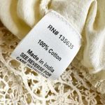 Anthropologie NWT  Love Sam Boho Cotton Lace Peplum Full Sleeve Top Ecru Size S Photo 12