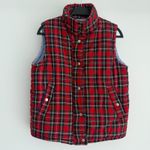 Gretchen Scott  Tartan Plaid Vest Womens Small Red Puffer Duke Of York Jacket Photo 3