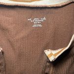 Urban Outfitters  Brown Crop Top with Orange Trim Photo 1