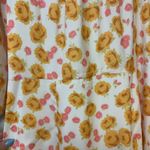 Keepsake Yellow Pink Floral Short Sleeve Midi Dress Size Medium Photo 6