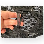 NWT Elle Rêve Black Sheer Lace Cutout teddy Bodysuit Lingerie Size XS Photo 3