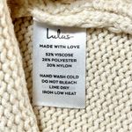 Lulus Warmer Love Cable Knit Midi Dress in Ivory Small Photo 8