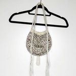Free People NWOT  Penny Beaded Pouch Bag Drawstring Cream One Size OS Photo 1