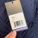 La Femme NWT Ruched Twist Column Navy Lace Sleeve Evening Gown 23244 Size 20 Photo 5