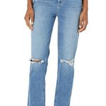 Paige Stella High Rise Straight Leg Classic Blue Distressed Jeans Size 25 Photo 1