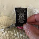 Polly & Esther  V-Neck Checkered Cropped Sweater - Olive and Cream Photo 2