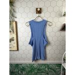 Pilcro  from Anthropologie Blue Ribbed Sleeveless Tank Top - Size - XL Photo 2