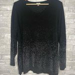 Avenue Womenâs Long Sleeve Sweater with Gradient Sparkle Size 22/24 (RN138302) Black Photo 0