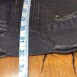 HWY Jeans Button Front Distressed Raw Cut Off Denim Trucker Vest Black Large Photo 5