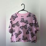 Barbie Women’s Pink Logo Crop Top T Photo 3