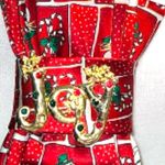 “Dainty Dapper” red Christmas necktie necklace Photo 3