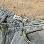 Petal and Pup Petal &‎ Pup Light Wash Asymmetrical Button Fly Denim Jeans Women's 0 Raw Hem Photo 4